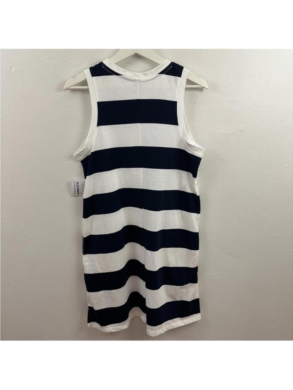 New Old Navy Women’s Sleeveless Striped Blue White Dress Size SM - Picture 2 of 6